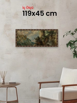 Hars Heritage Eskitme Kahverengi Çerçeve 119 x 45 cm Camlı
