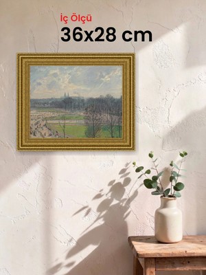 Hars Gallery Klasik Altın Çerçeve 36 x 28 cm Şeffaf Korumalı Pvc