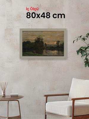 Hars Gallery Klasik Gümüş Çerçeve 80 x 48 cm Camlı