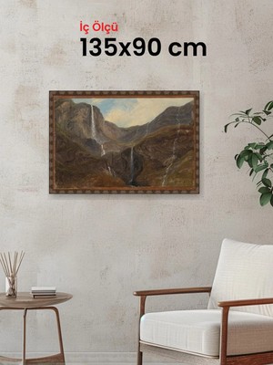 Hars Heritage Eskitme Kahverengi Çerçeve 135 x 90 cm Şeffaf Korumalı Pvc
