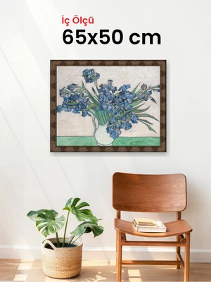 Hars Heritage Eskitme Kahverengi Çerçeve 65 x 50 cm Şeffaf Korumalı Pvc