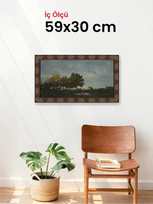 Hars Heritage Eskitme Kahverengi Çerçeve 59 x 30 cm Camlı
