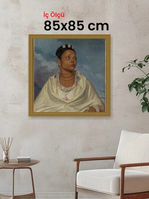 Hars Gallery Klasik Altın Çerçeve 85 x 85 cm Camlı