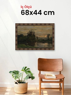 Hars Heritage Eskitme Kahverengi Çerçeve 68 x 44 cm Şeffaf Korumalı Pvc