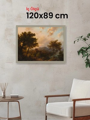 Hars Gallery Klasik Gümüş Çerçeve 120 x 89 cm Şeffaf Korumalı Pvc