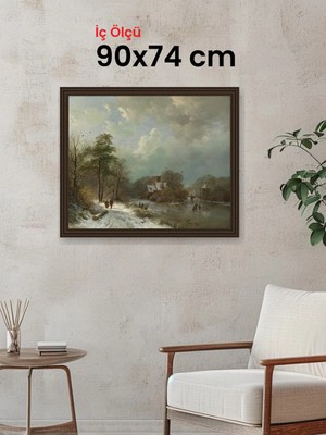 Hars Gallery Klasik Kahverengi Çerçeve 90 x 74 cm Camlı