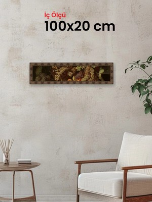 Hars Heritage Eskitme Kahverengi Çerçeve 100 x 20 cm Şeffaf Korumalı Pvc