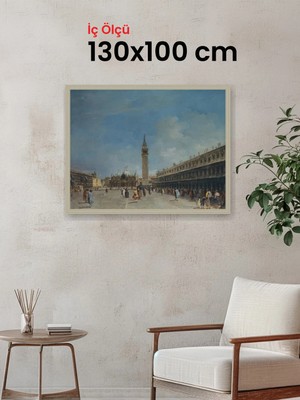 Hars Vintage Eskitme Beyaz Çok Renkli Çerçeve 130 x 100 cm Camlı