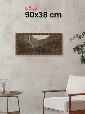 Hars Heritage Eskitme Kahverengi Çerçeve 90 x 38 cm Camlı