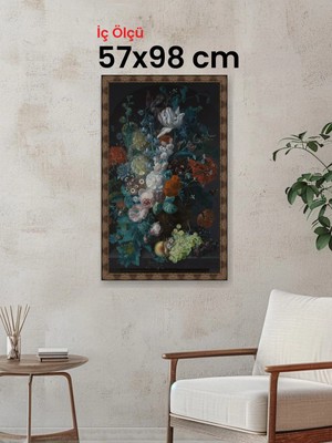 Hars Heritage Eskitme Kahverengi Çerçeve 57 x 98 cm Şeffaf Korumalı Pvc