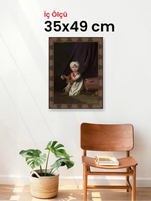 Hars Heritage Eskitme Kahverengi Çerçeve 35 x 49 cm Şeffaf Korumalı Pvc