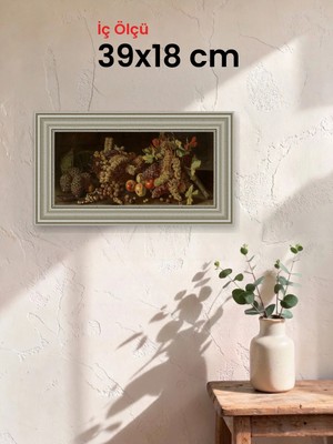 Hars Gallery Klasik Gümüş Çerçeve 39 x 18 cm Camlı