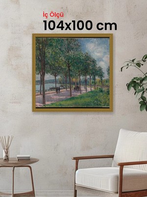 Hars Gallery Klasik Altın Çerçeve 104 x 100 cm Şeffaf Korumalı Pvc