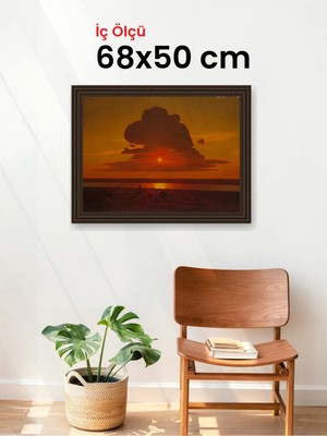 Hars Gallery Klasik Kahverengi Çerçeve 68 x 50 cm Camlı