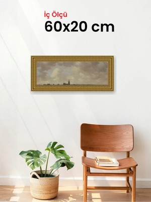 Hars Gallery Klasik Altın Çerçeve 60 x 20 cm Şeffaf Korumalı Pvc