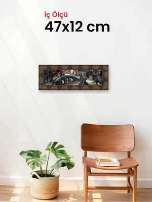 Hars Heritage Eskitme Kahverengi Çerçeve 47 x 12 cm Şeffaf Korumalı Pvc