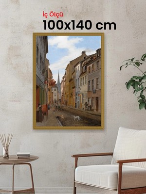 Hars Gallery Klasik Altın Çerçeve 100 x 140 cm Şeffaf Korumalı Pvc