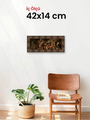 Hars Heritage Eskitme Kahverengi Çerçeve 42 x 14 cm Şeffaf Korumalı Pvc
