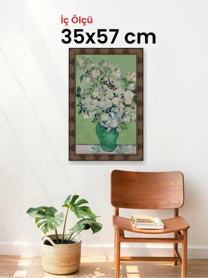 Hars Heritage Eskitme Kahverengi Çerçeve 35 x 57 cm Şeffaf Korumalı Pvc