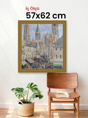 Hars Gallery Klasik Altın Çerçeve 57 x 62 cm Şeffaf Korumalı Pvc