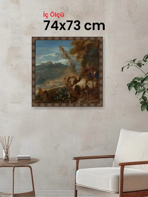 Hars Heritage Eskitme Kahverengi Çerçeve 74 x 73 cm Camlı