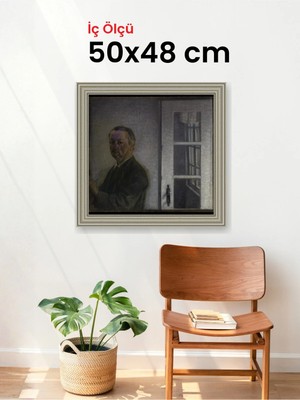 Hars Gallery Klasik Gümüş Çerçeve 50 x 48 cm Şeffaf Korumalı Pvc