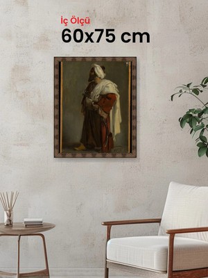 Hars Heritage Eskitme Kahverengi Çerçeve 60 x 75 cm Şeffaf Korumalı Pvc