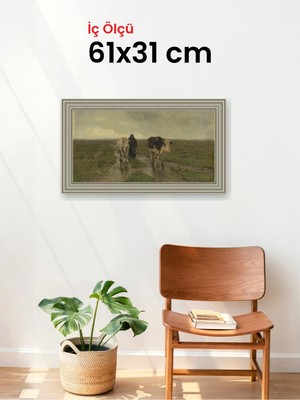 Hars Gallery Klasik Gümüş Çerçeve 61 x 31 cm Camlı