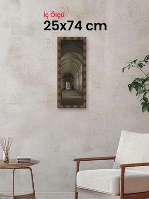 Hars Heritage Eskitme Kahverengi Çerçeve 25 x 74 cm Camlı