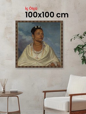 Hars Heritage Eskitme Kahverengi Çerçeve 100 x 100 cm Camlı