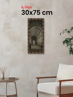 Hars Heritage Eskitme Kahverengi Çerçeve 30 x 75 cm Şeffaf Korumalı Pvc