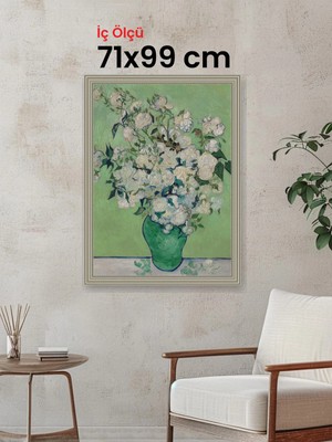 Hars Gallery Klasik Gümüş Çerçeve 71 x 99 cm Şeffaf Korumalı Pvc