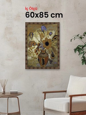 Hars Heritage Eskitme Kahverengi Çerçeve 60 x 85 cm Camlı