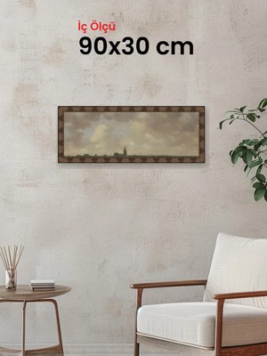 Hars Heritage Eskitme Kahverengi Çerçeve 90 x 30 cm Camlı