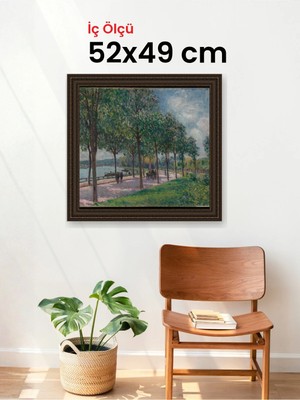 Hars Gallery Klasik Kahverengi Çerçeve 52 x 49 cm Camlı