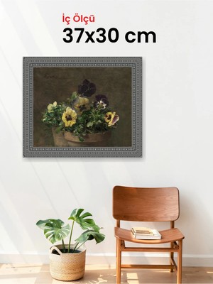 Hars Royal Klasik Desenli Gümüş Çerçeve 37 x 30 cm Şeffaf Korumalı Pvc