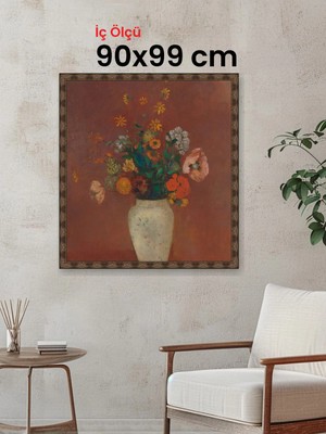 Hars Heritage Eskitme Kahverengi Çerçeve 90 x 99 cm Camlı