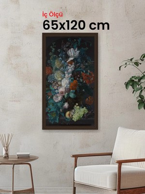 Hars Gallery Klasik Kahverengi Çerçeve 65 x 120 cm Camlı