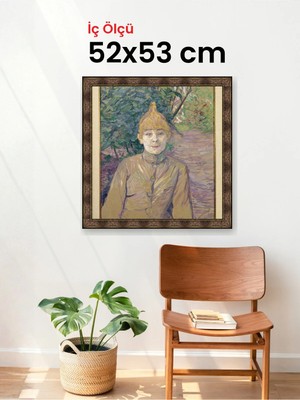 Hars Heritage Eskitme Kahverengi Çerçeve 52 x 53 cm Camlı