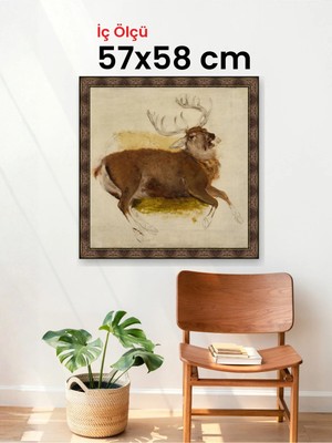 Hars Heritage Eskitme Kahverengi Çerçeve 57 x 58 cm Camlı