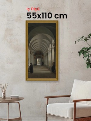 Hars Gallery Klasik Altın Çerçeve 55 x 110 cm Şeffaf Korumalı Pvc
