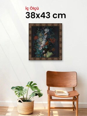 Hars Heritage Eskitme Kahverengi Çerçeve 38 x 43 cm Camlı