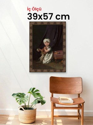Hars Heritage Eskitme Kahverengi Çerçeve 39 x 57 cm Şeffaf Korumalı Pvc
