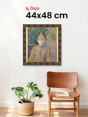Hars Heritage Eskitme Kahverengi Çerçeve 44 x 48 cm Şeffaf Korumalı Pvc