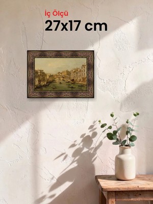 Hars Heritage Eskitme Kahverengi Çerçeve 27 x 17 cm Şeffaf Korumalı Pvc