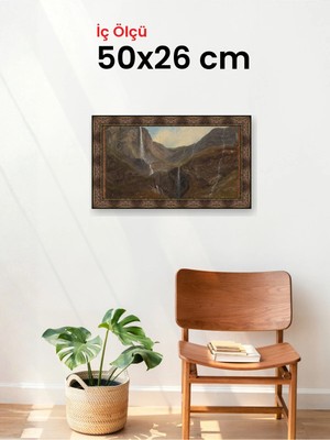 Hars Heritage Eskitme Kahverengi Çerçeve 50 x 26 cm Camlı