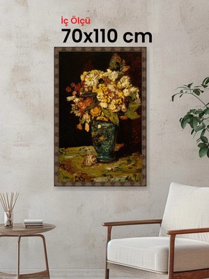Hars Heritage Eskitme Kahverengi Çerçeve 70 x 110 cm Camlı
