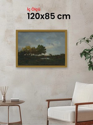 Hars Gallery Klasik Altın Çerçeve 120 x 85 cm Şeffaf Korumalı Pvc