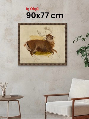 Hars Heritage Eskitme Kahverengi Çerçeve 90 x 77 cm Camlı