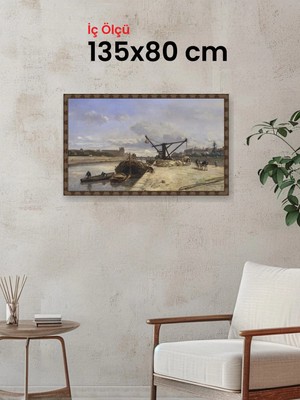 Hars Heritage Eskitme Kahverengi Çerçeve 135 x 80 cm Şeffaf Korumalı Pvc